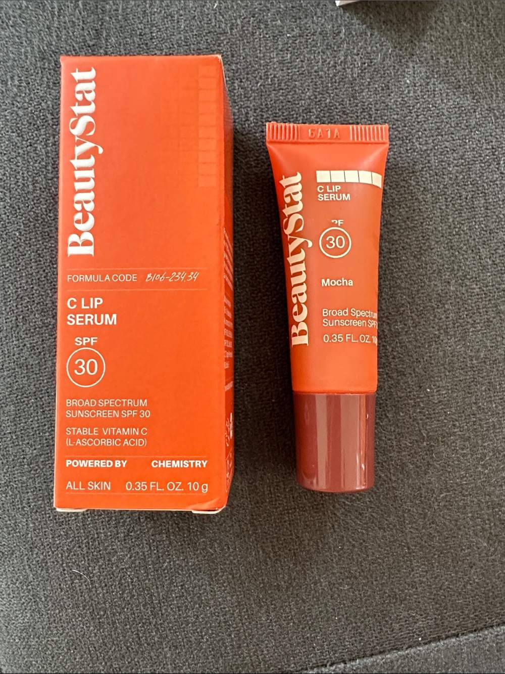 BNIB BeautyStat Fullsize Mocha C Tinted Lip Serum W/SPF 30
